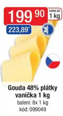Qanto Gouda 48% plátky vanička nabídka