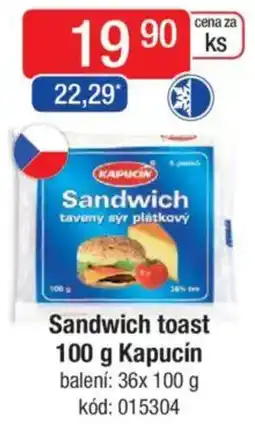 Qanto Sandwich toast Kapucín nabídka