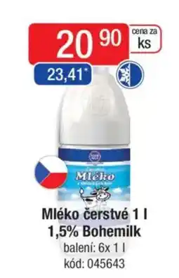 Qanto Mléko čerstvé 1,5% Bohemilk nabídka