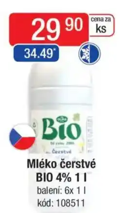 Qanto Mléko čerstvé BIO 4% nabídka