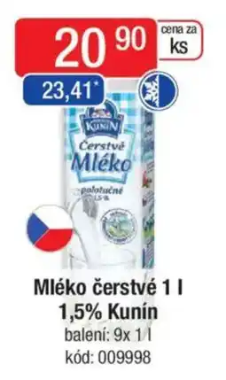 Qanto Mléko čerstvé 1,5% Kunín nabídka