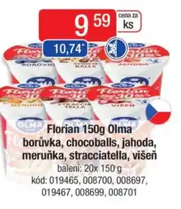 Qanto Florian Olma borůvka, chocoballs, jahoda, meruňka, stracciatella, višeň nabídka
