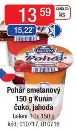 Qanto Pohár smetanový Kunín čoko, jahoda nabídka
