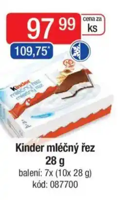 Qanto Kinder mléčný řez nabídka