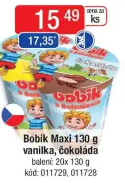Qanto Bobík Maxi vanilka, čokoláda nabídka