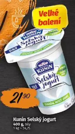 COOP TIP Kunín Selský jogurt nabídka