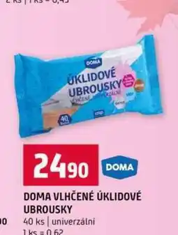 Terno DOMA VLHČENÉ ÚKLIDOVÉ UBROUSKY 40 ks nabídka
