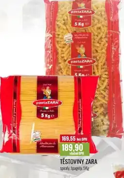 Ratio Těstoviny zara spiraly, špagety nabídka