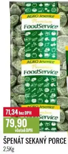 Ratio Agro Špenát sekaný porce nabídka