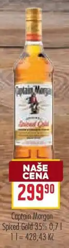 Billa Captain Morgan Spiced Gold 35%, 0,7 l nabídka