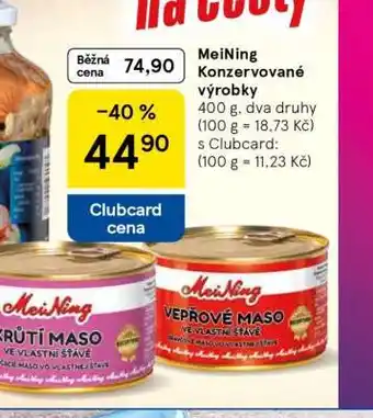 Tesco MeiNing Konzervované výrobky nabídka
