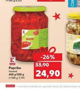 Kaufland Paprika řezaná nabídka