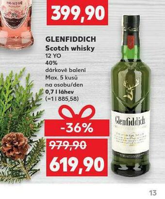 Kaufland Glenfiddich scotch whisky nabídka