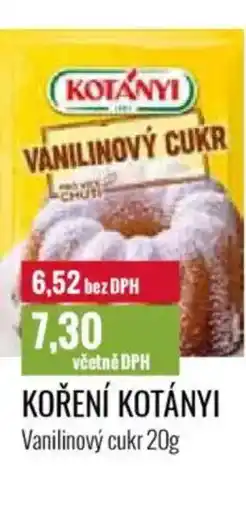 Ratio Koření kotányi vanilinový cukr nabídka