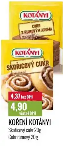Ratio Koření kotányi skořicový cukr cukr rumový nabídka