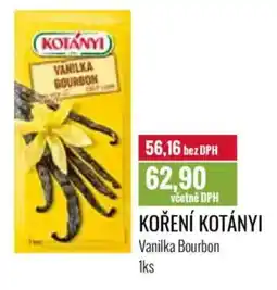 Ratio Koření kotányi Vanilka Bourbon nabídka