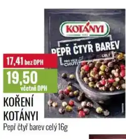 Ratio Koření kotányi pepř čtyř barev celý nabídka
