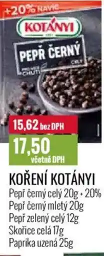 Ratio Koření kotányi nabídka