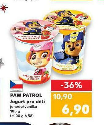 Kaufland Paw patrol jogurt pro děti nabídka