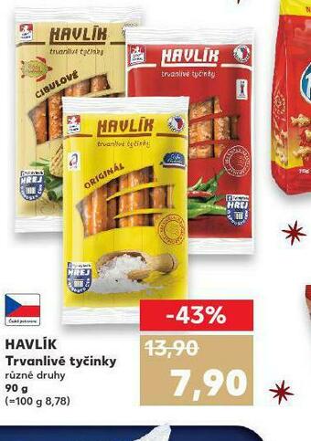 Kaufland Havlík trvanlivé tyčinky nabídka