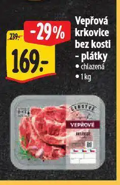 Albert Vepřová krkovice bez kosti - plátky nabídka