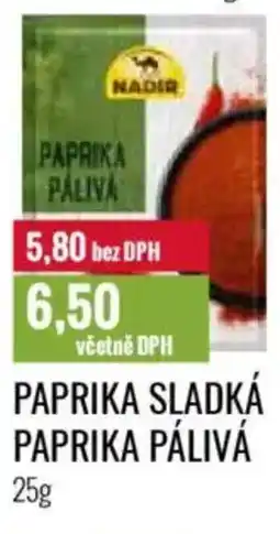 Ratio Nadir Paprika sladká paprika pálivá nabídka