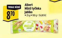 Albert Musli tyčinka jablko nabídka