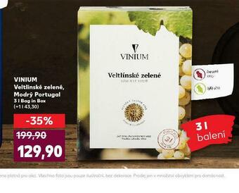 Kaufland Vinium veltínské zelené nabídka