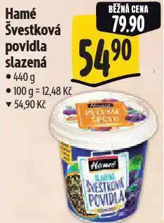 Albert Hamé švestková povidla slazená nabídka