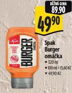Albert Spak burger omáčka nabídka