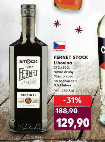 Kaufland Fernet stock nabídka