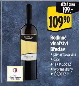 Albert Rodinné vinařství břeclav nabídka