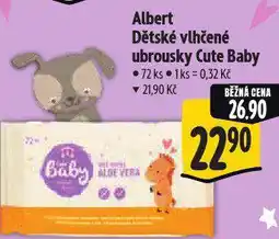 Albert Dětské vlhčené ubrousky cute baby nabídka