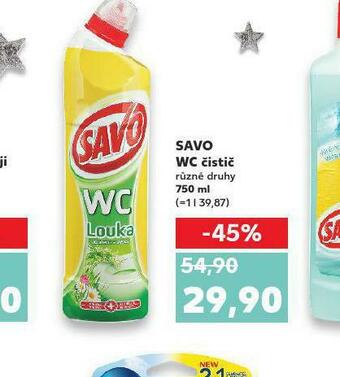 Kaufland Savo wc čistič nabídka