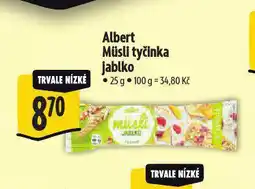 Albert Müsli tyčinky nabídka