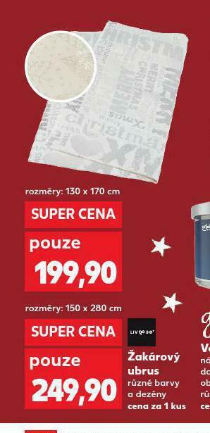 Kaufland Žakárový ubrus nabídka