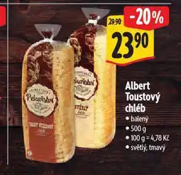 Albert Toustový chléb nabídka