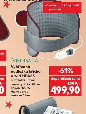 Kaufland Vyhřívaná podložka břicha a zad nabídka