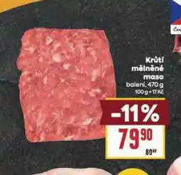 Billa Krůtí mělněné maso nabídka