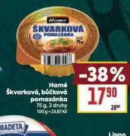 Billa Hamé bůčková pomazánka nabídka