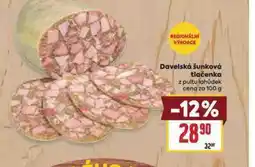 Billa Davelská šunková tlačenka nabídka