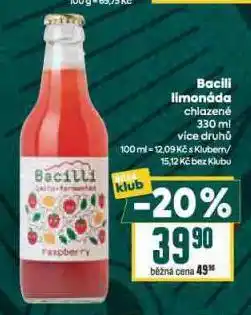 Billa Bacilli limonáda nabídka