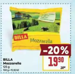 Billa Mozzarella nabídka