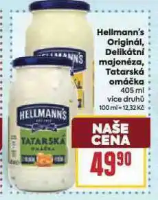 Billa Hellmans´s tatarská omáčka nabídka