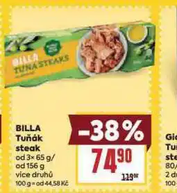Billa Tuňák steak nabídka