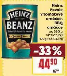 Billa Heinz fazole v bbq omáčce nabídka