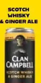 Ratio CLAN CAMPBELL Scotch whisky ginger ale nabídka