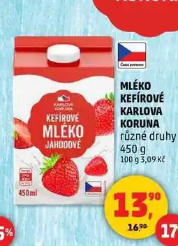 Penny Market MLÉKO KEFÍROVÉ KARLOVA KORUNA, 450 g nabídka