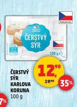 Penny Market ČERSTVÝ SÝR KARLOVA KORUNA, 100 g nabídka