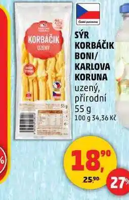 Penny Market SÝR KORBÁČIK KARLOVA KORUNA, 55 g nabídka